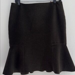 ELIE TAHARO | Elegant Brown Flared Women's Skirt